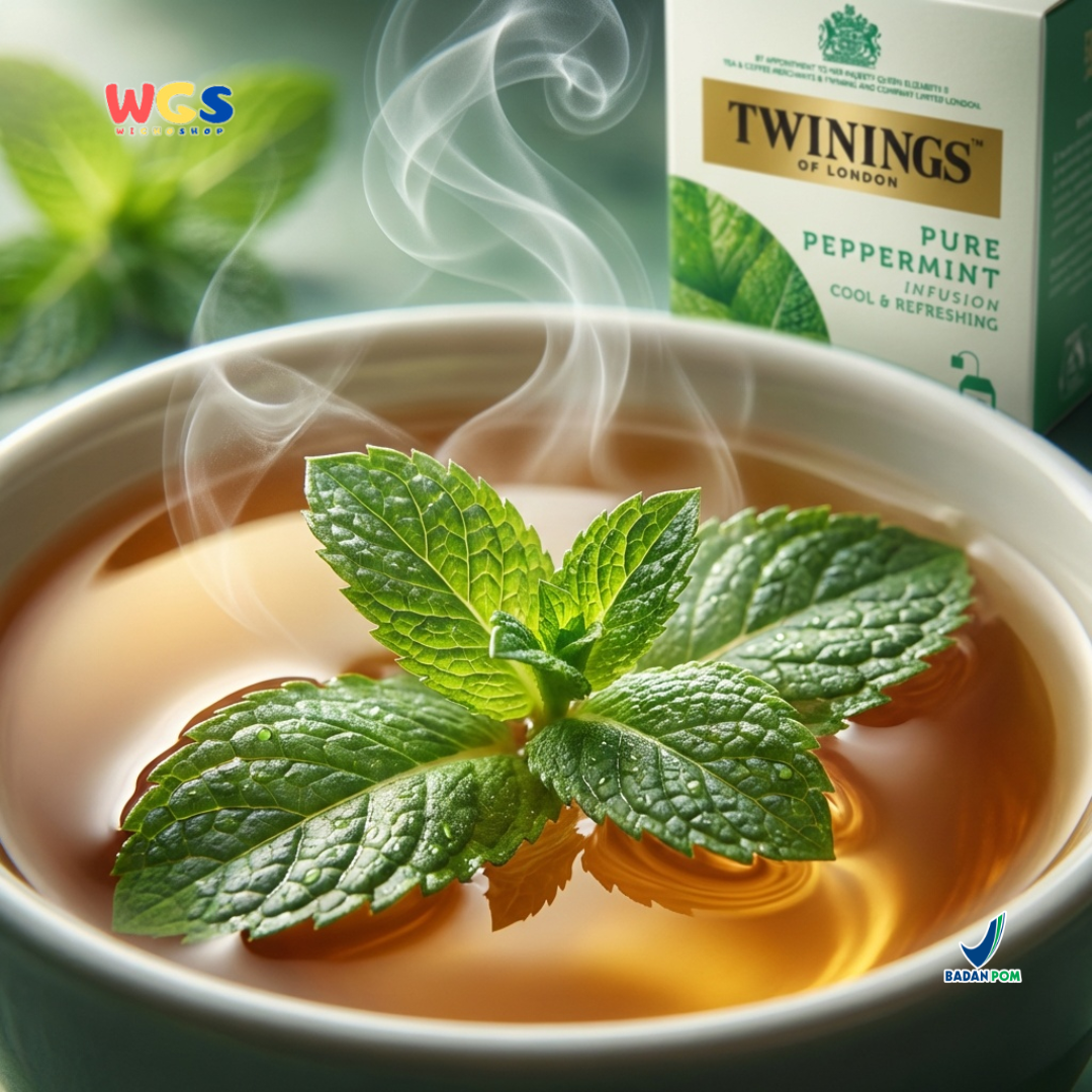 Twinings of London Pure Peppermint Infusion Tea Bag 20g (10 x 2g) - Refreshing and Soothing