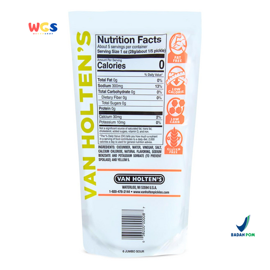 Van Holten’s Tapatío Pickle Salsa Picante – Acar Mentimun Jumbo Pedas Gurih 1 pcs (No Fridge Needed)