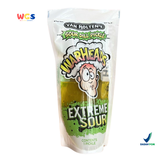 Van Holten’s Warheads Extreme Sour Dill Pickle – Acar Timun Super Asam & Ekstrem