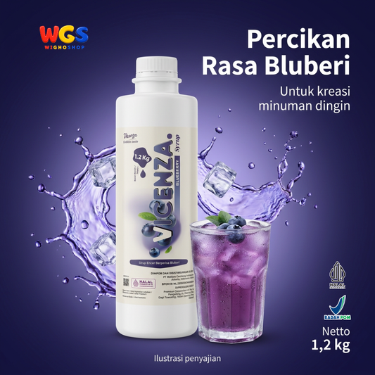 Vicenza Sirup Blueberry 1.2kg - Blueberry Syrup untuk Mocktail, Teh & Soda