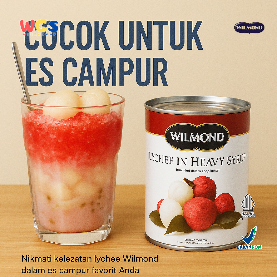 Wilmond Lychee in Heavy Syrup 565g – Buah Leci Kalengan dalam Sirup Kental Segar