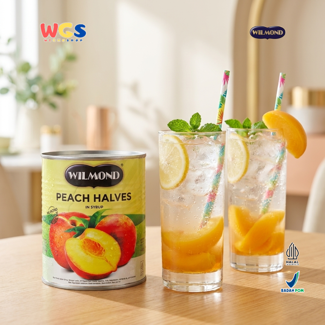Wilmond Peach Halves in Syrup 825g - Premium Imported Canned Peaches - Drink & Dessert Topping - WIGHOSHOP