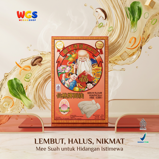 Xian Tou Amoy Flour Vermicelli Mee Suah 300g - Misoa Misua Mie Sua Gandum Tipis Vegan untuk Kuah dan Goreng