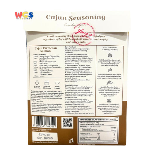 Jay's Kitchen Cajun Seasoning Spice & Herbs Blend 30g - Cajun Seasoning