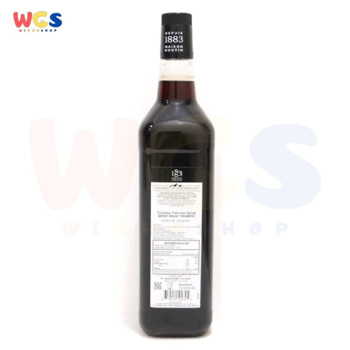 1883 Maison Routin Syrup France Tiramisu Flavored 1 ltr - 33.8 fl oz