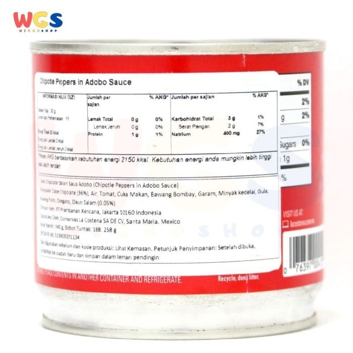 La Costena Chipotles Peppers in Adobo Sauce 340 gr