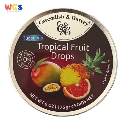 Permen Cavendish & Harvey Sugar Free Tropical Fruit Drop Candy 175g