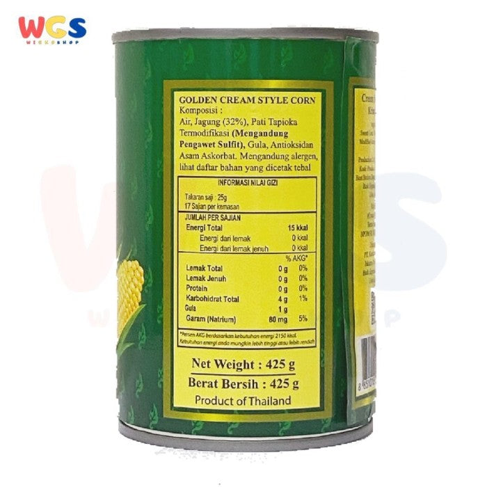 Golden Cream Style Corn 425g - Krim Jagung Kalengan Premium Thailand