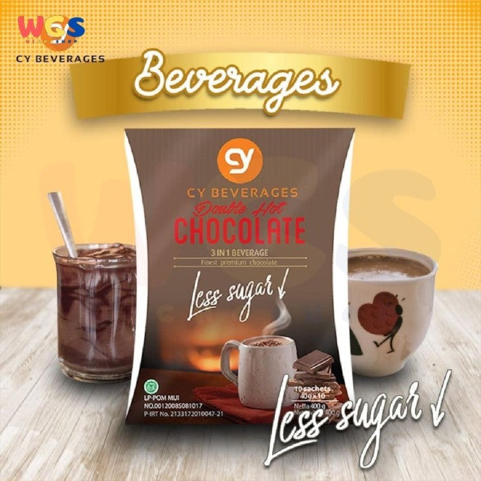 CY Beverages Double Hot Premium Chocolate 3 in 1 Less Sugar 8p x 39g