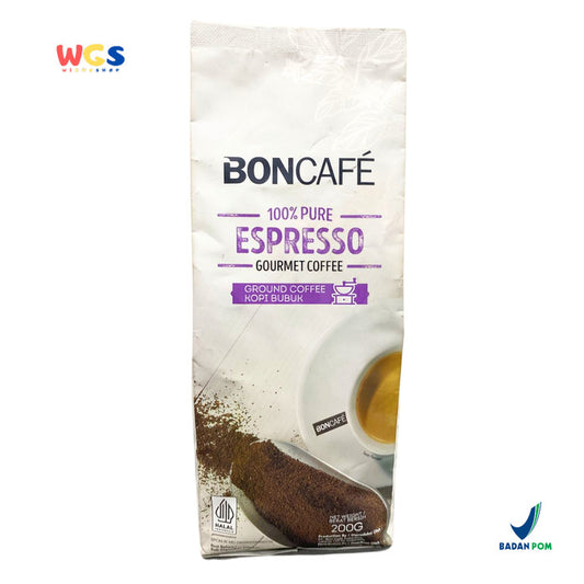 BONCAFE Espresso 100% Pure Gourmet Arabica Ground Coffee 200g - Ground Coffee