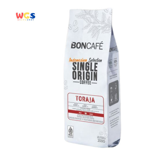 BONCAFE Toraja Single Origin Roasted 100% Arabica Whole Bean Coffee 200g - Toraja Coffee Beans