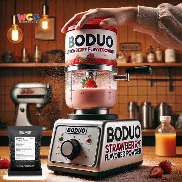 BODUO Strawberry Flavored Powder 1kg – Halal and BPOM