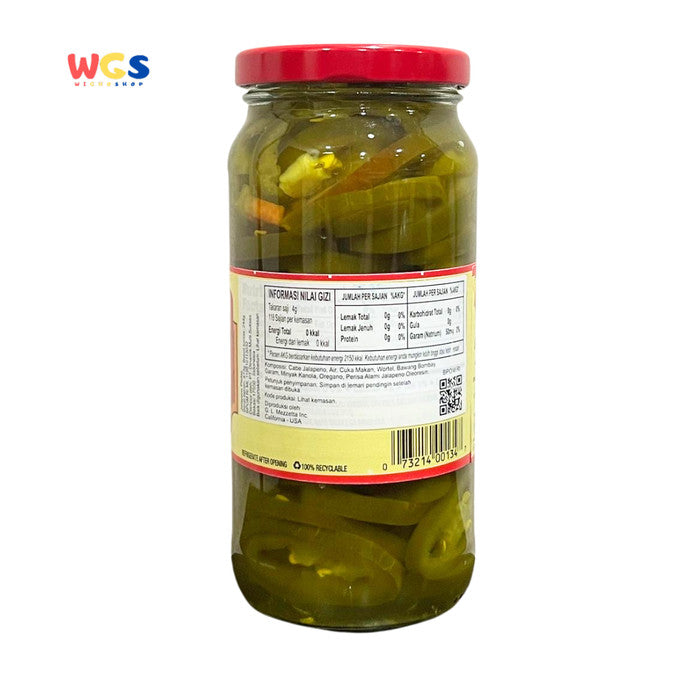 Mezzetta Sliced Hot Jalapeno Peppers 473ml