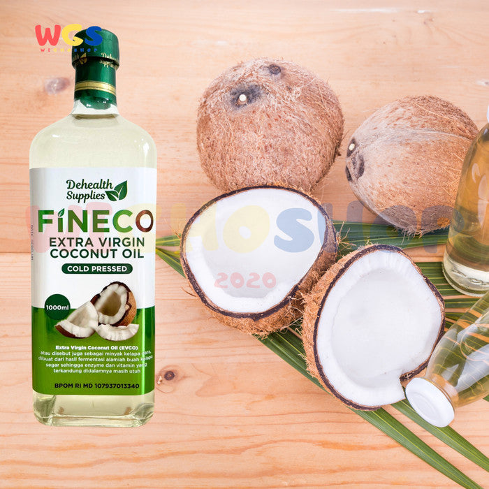 Dehealth Supplies Fineco Extra Virgin Coconut Oil 1000ml – Cold Pressed Pure Coconut Oil