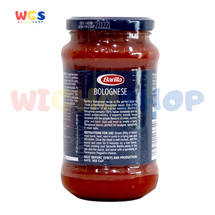 Barilla Bolognese Pasta Sauce with 100% Italian Tomatoes 400g – Ready-to-Serve Meat Pasta Sauce