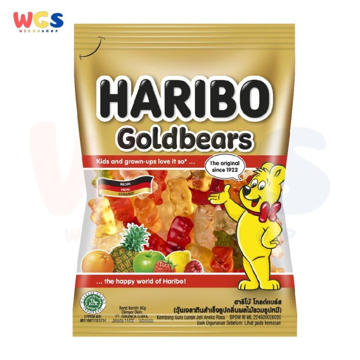 Haribo Goldbears 80g – Permen Jelly Ikonik Rasa Buah Asli