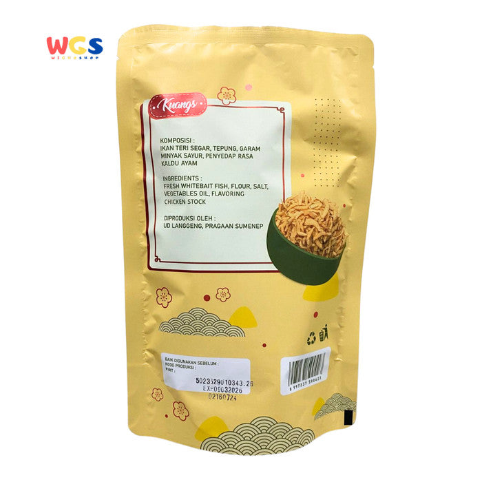 Kuang's Anchovies Oven Crispy Chicken Broth 60g (3 Sachets x 20g) – Savory Anchovy Snack Rich in Omega 3