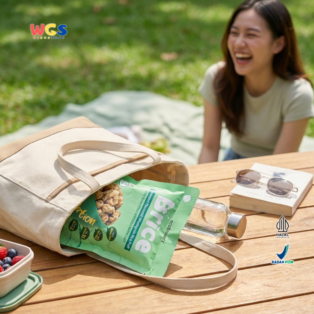 ecoBrown’s Brice Seaweed Flavoured Wholegrain Rice Puff 40g - Snack Beras Utuh Rasa Rumput Laut Baked Not Fried