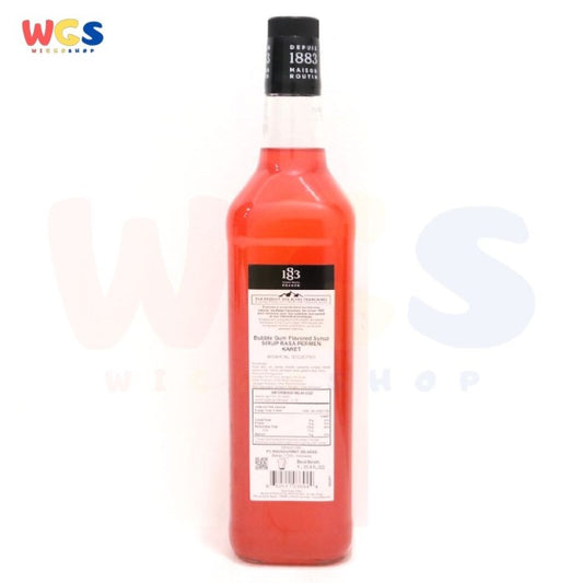 1883 Maison Routin France Syrup Bubble Gum Flavored 1 ltr - 33.8 fl oz