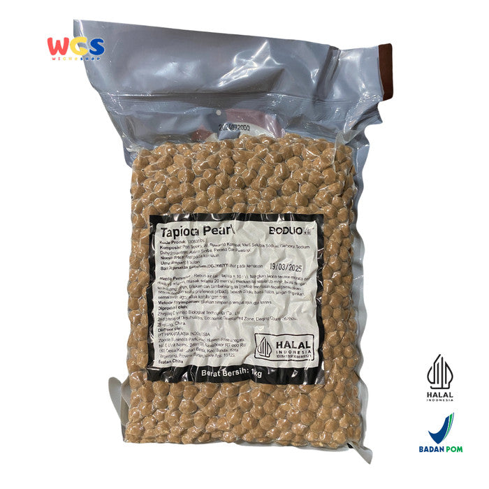 BODUO Premium Black Tapioca Pearl 1kg – Halal and BPOM