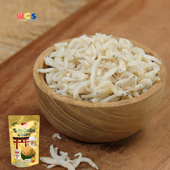 Kuang's Anchovies Oven Crispy Chicken Broth 60g (3 Sachets x 20g) – Savory Anchovy Snack Rich in Omega 3