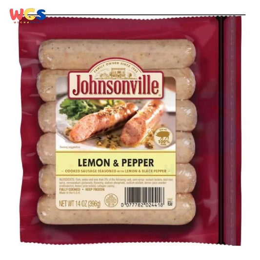 Sosis Johnsonville Cooked Sausage Seasoned Lemon & Black Pepper 396g