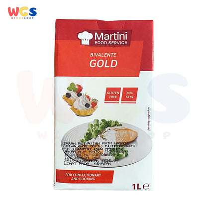 Martini Bivalente Gold 1L – 34% Fat Multipurpose Cream for Cooking &amp; Baking, Gluten Free