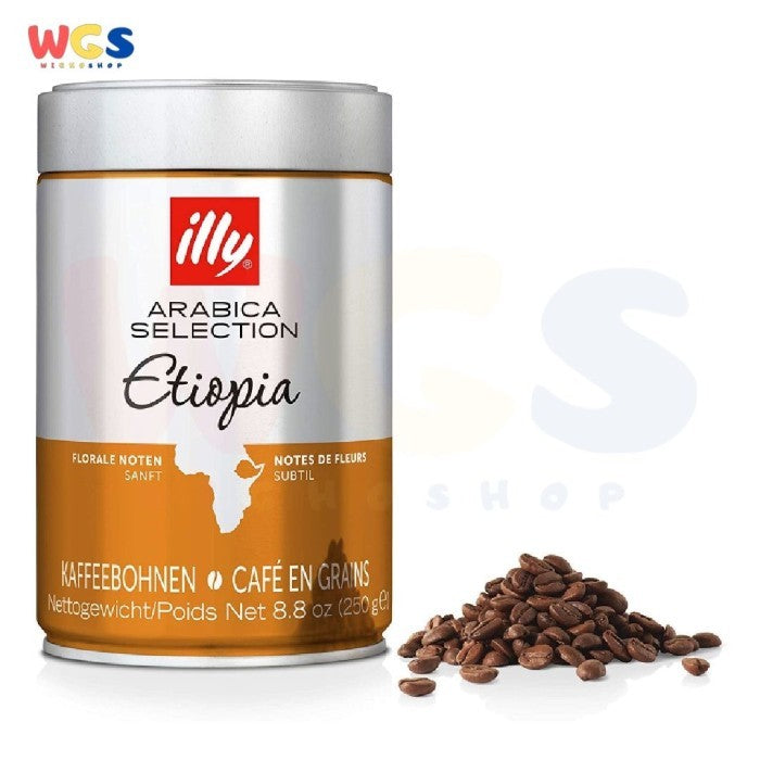 Illy Etiopia Arabica Coffee Bean Caramel Mild & Delicate Aroma 250g