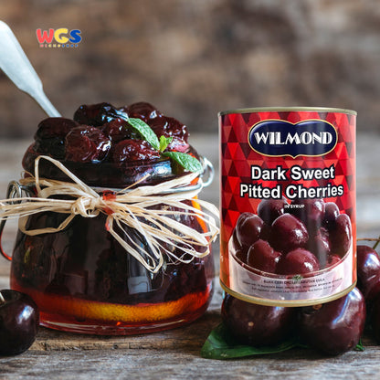 WILMOND Dark Sweet Pitted Cherries in Syrup 825g - Buah Ceri Premium