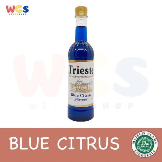 Trieste Syrup Blue Citrus - Blue Lagoon - Blue Curacao Premium Flavored 650ml - HALAL MUI