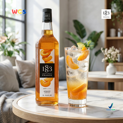 1883 Maison Routin Apricot Syrup 1L - Sirup Apricot Syrup Cafe Barista Mocktail