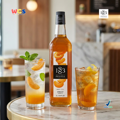 1883 Maison Routin Apricot Syrup 1L - Sirup Apricot Syrup Cafe Barista Mocktail