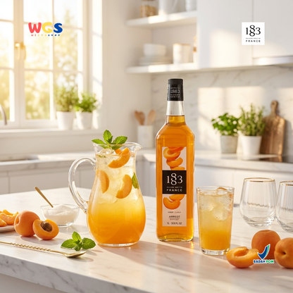 1883 Maison Routin Apricot Syrup 1L - Sirup Apricot Syrup Cafe Barista Mocktail