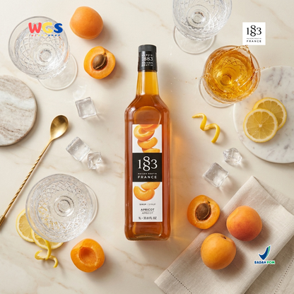 1883 Maison Routin Apricot Syrup 1L - Sirup Apricot Syrup Cafe Barista Mocktail