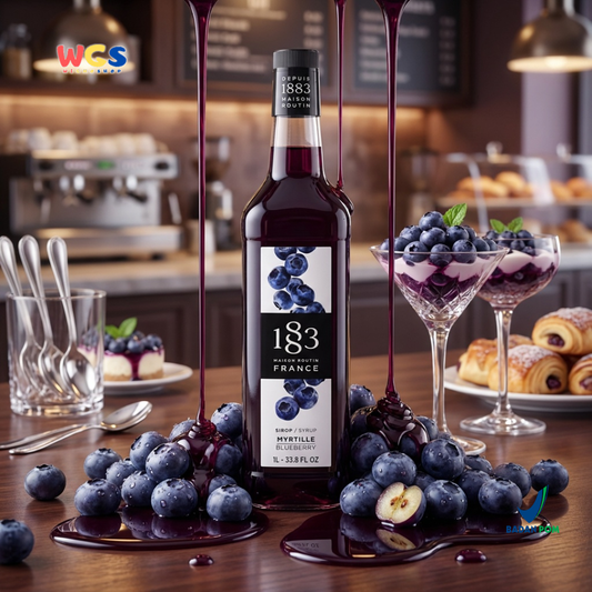 1883 Maison Routin Blueberry Syrup 1L - Sirup Blueberry Premium Prancis untuk Mocktail, Soda, Tea & Dessert