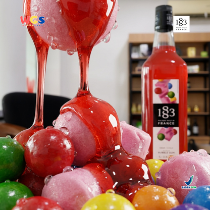 1883 Maison Routin Bubble Gum Syrup 1L – Sirup Permen Karet Premium untuk Soda, Milkshake & Mocktail