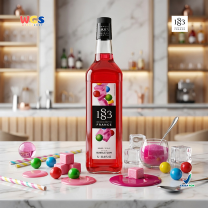 1883 Maison Routin Bubble Gum Syrup 1L – Sirup Permen Karet Premium untuk Soda, Milkshake & Mocktail