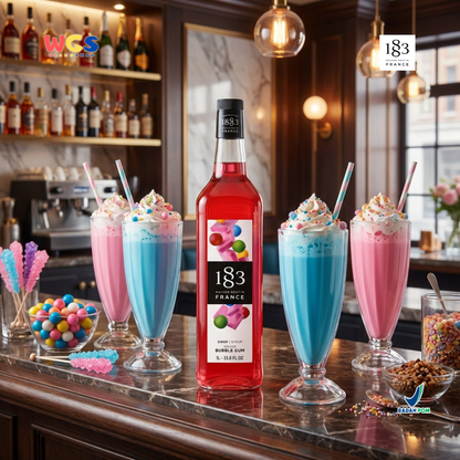 1883 Maison Routin Bubble Gum Syrup 1L – Sirup Permen Karet Premium untuk Soda, Milkshake & Mocktail