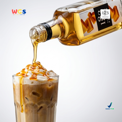 1883 Maison Routin Butterscotch Syrup 1L - Sirup Butterscotch Syrup Cafe Barista Coffee Drink