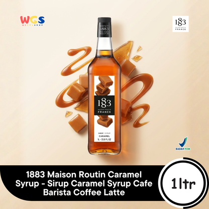 1883 Maison Routin Caramel Syrup 1L - Sirup Caramel Syrup Cafe Barista Coffee Latte