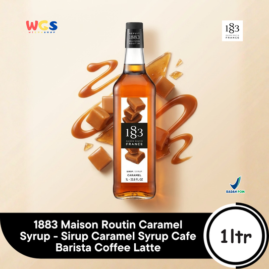 1883 Maison Routin Caramel Syrup 1L - Sirup Caramel Syrup Cafe Barista Coffee Latte