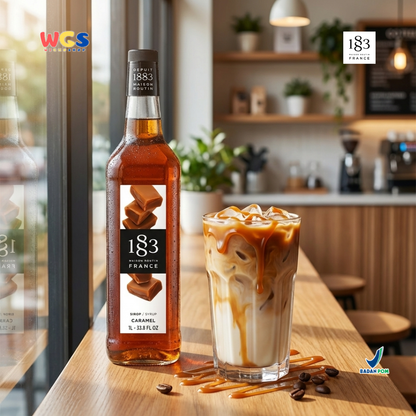 1883 Maison Routin Caramel Syrup 1L - Sirup Caramel Syrup Cafe Barista Coffee Latte