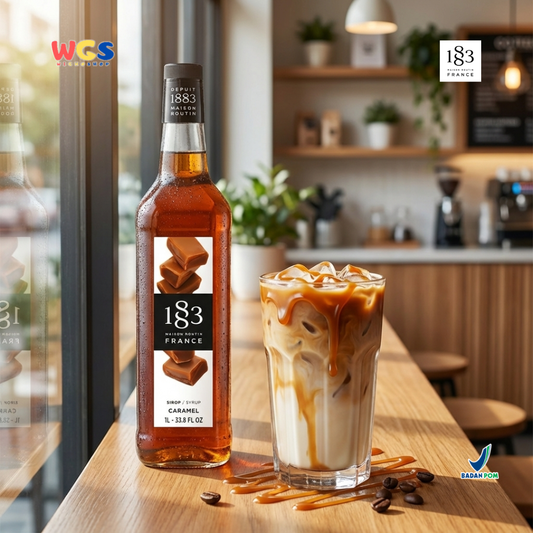 1883 Maison Routin Caramel Syrup 1L - Sirup Caramel Syrup Cafe Barista Coffee Latte