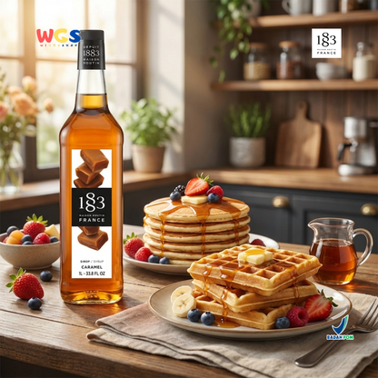 1883 Maison Routin Caramel Syrup 1L - Sirup Caramel Syrup Cafe Barista Coffee Latte