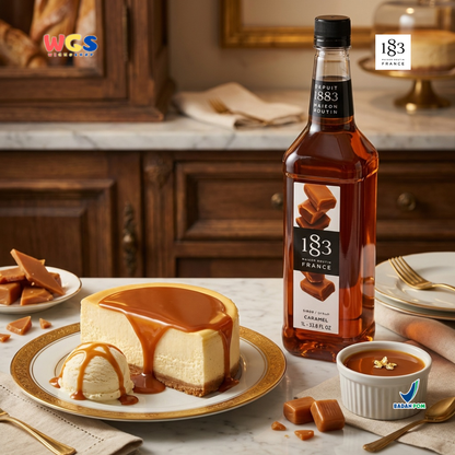 1883 Maison Routin Caramel Syrup 1L - Sirup Caramel Syrup Cafe Barista Coffee Latte