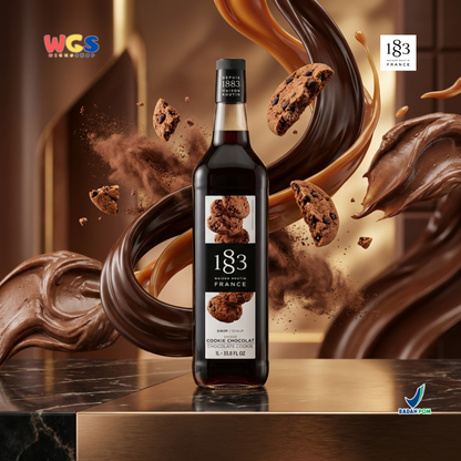 1883 Maison Routin Chocolate Cookie Syrup 1L – Sirup Kue Cokelat Premium untuk Kopi, Latte & Frappe