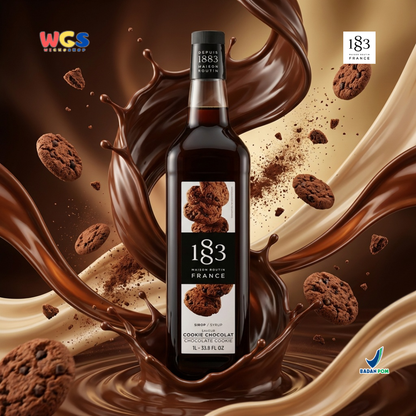 1883 Maison Routin Chocolate Cookie Syrup 1L – Sirup Kue Cokelat Premium untuk Kopi, Latte & Frappe