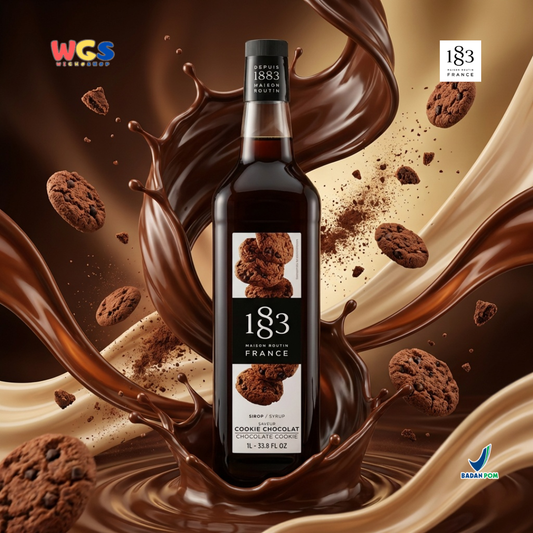 1883 Maison Routin Chocolate Cookie Syrup 1L – Sirup Kue Cokelat Premium untuk Kopi, Latte & Frappe
