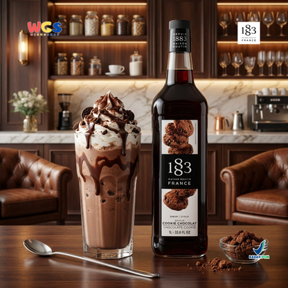1883 Maison Routin Chocolate Cookie Syrup 1L – Sirup Kue Cokelat Premium untuk Kopi, Latte & Frappe
