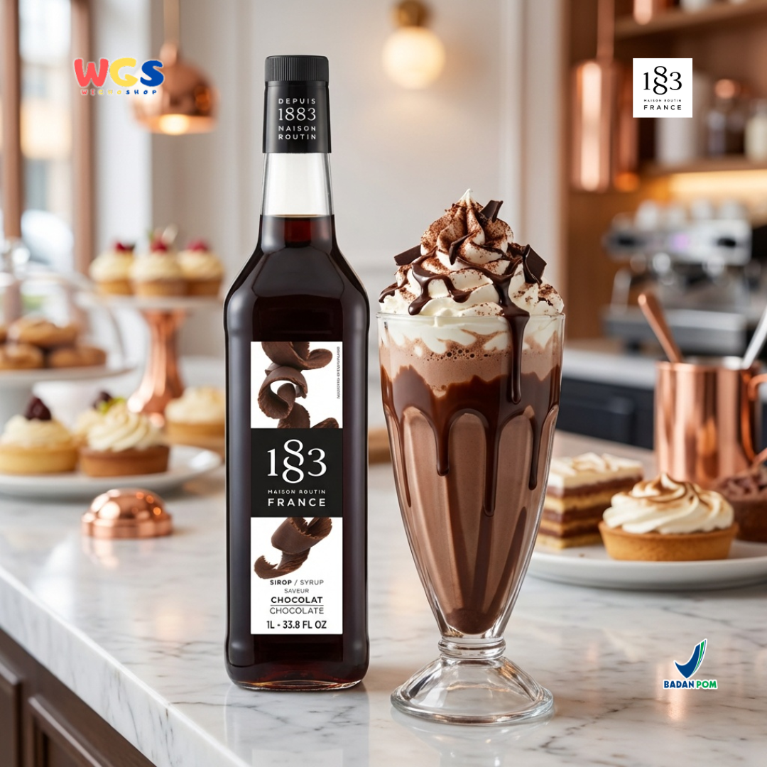 1883 Maison Routin Chocolate Syrup 1L - Sirup Cokelat Syrup Cafe Barista Coffee Drink